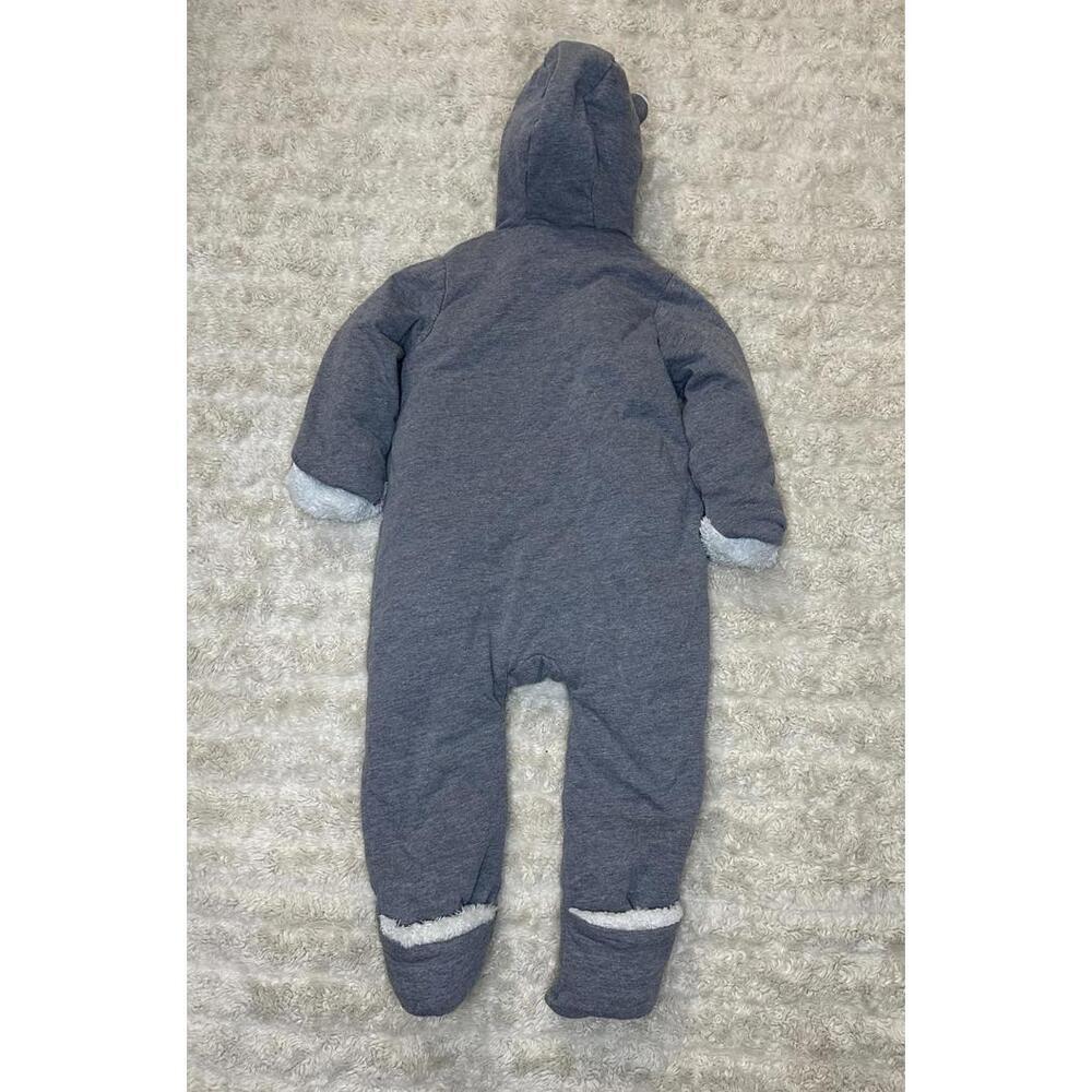 baby GAP sherpa-lined hooded dual zipped one-piece/snowsuit/bunting Size 12-18M - Picture 2 of 8